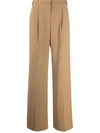 Aspesi High-waisted Tailored Trousers In Nude