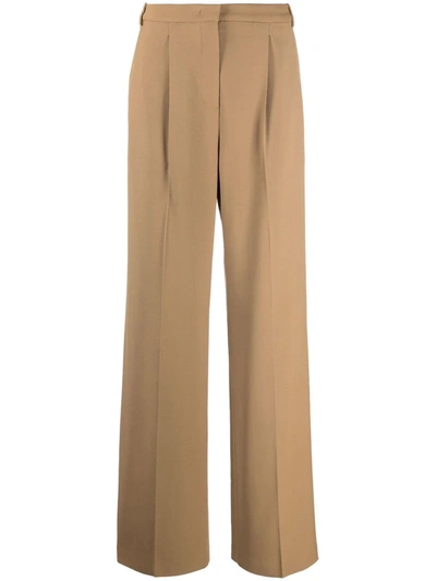 Aspesi Wide-leg Tailored Trousers In Brown