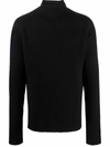 JIL SANDER RIBBED KNIT ROLL-NECK JUMPER