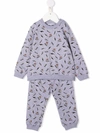 Moschino All-over Logo Print Tracksuit In Grey