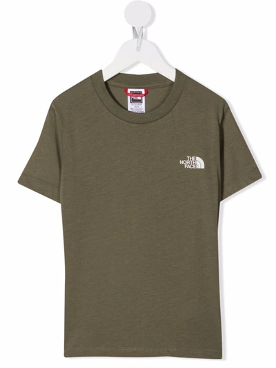 The North Face Kids' Logo-print Cotton T-shirt In Green