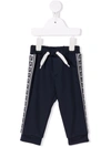 Fendi Ff-stripe Trackpants In Blue