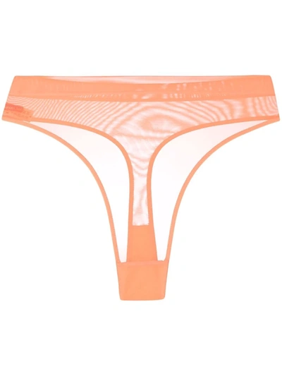 Maison Close Corps À Corps Brief Thong In Orange