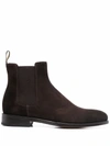 Doucal's Suede Chelsea Boots In Brown