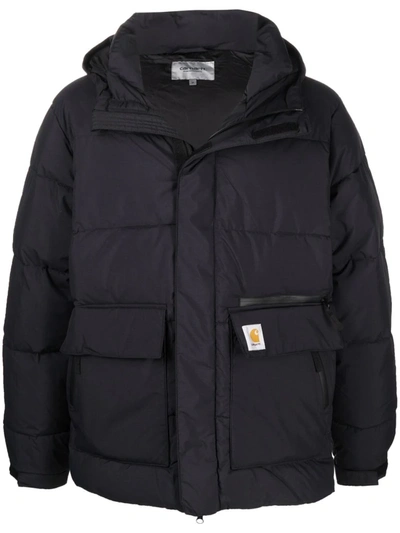 Carhartt Munro Logo-patch Padded Jacket In Black