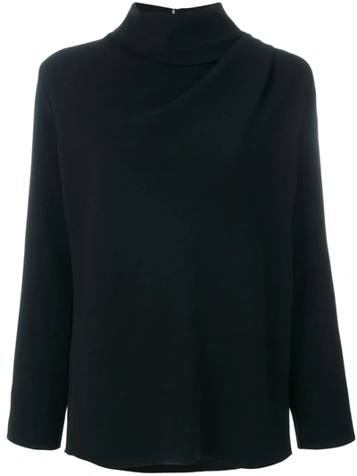 Alberto Biani Roll Neck Sweatshirt In Black