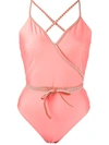Lemlem Lena Ballet One-piece Swimsuit In Pink
