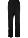 Apc Straight-leg Cotton Trousers In Black