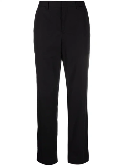Apc Straight-leg Cotton Trousers In Black