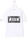 MSGM 盒形LOGO印花T恤
