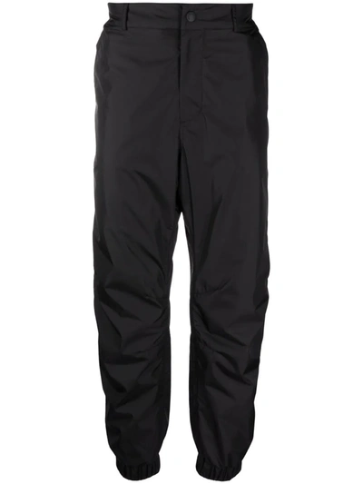 Moncler Cuffed Straight-leg Trousers In Nero
