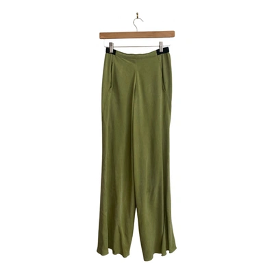 Pre-owned Christopher Esber Straight Pants In Green