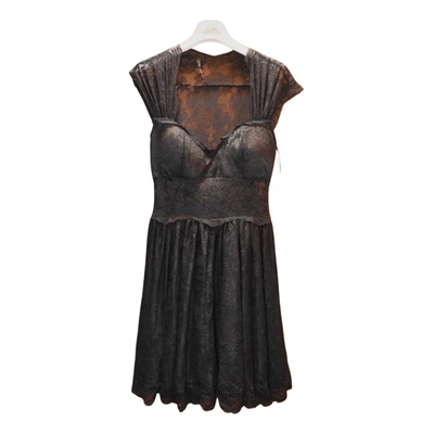 Pre-owned Guess Lace Mid-length Dress In Black