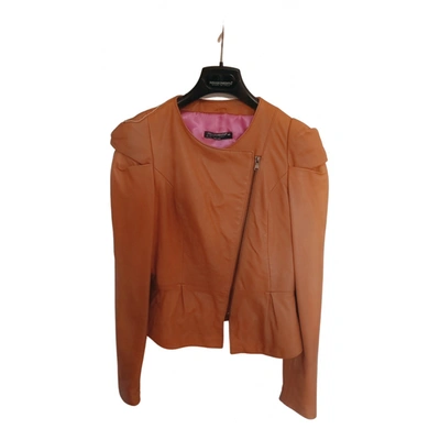Pre-owned Rinascimento Leather Jacket In Brown