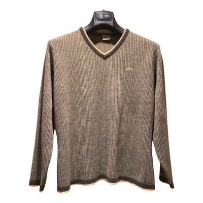 Pre-owned Lacoste Wool Jumper In Grey