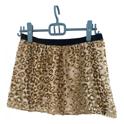 Pre-owned Roseanna Silk Mini Skirt In Beige