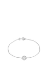 Tory Burch Miller Logo-charm Bracelet In Silver