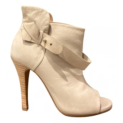 Pre-owned Maison Margiela Ankle Boots In Beige