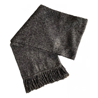Pre-owned Max Mara Wool Scarf In Grey