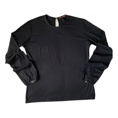 Pre-owned Bally Wool Blouse In Black