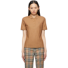 BURBERRY BROWN PIQUÉ MONOGRAM MOTIF POLO