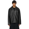 Nanushka Black Leather Arto Jacket In Black