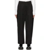 STUDIO NICHOLSON BLACK DORDONI VOLUME PLEAT TROUSERS