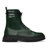 Viron 1992 Apple-leather Lace-up Combat Boots In 50 Green
