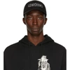 YOHJI YAMAMOTO BLACK NEW ERA EDITION EMBROIDERED LARGE LOGO CAP