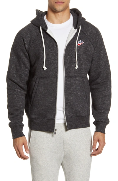 Nike Nsw Heritage Sb Zip-up Sweatshirt Hoodie In Black