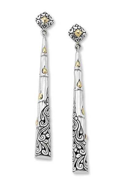 Samuel B. 'bamboo' Design Bar Drop Earrings In Silver-gold