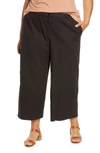 Eileen Fisher Wide Leg Crop Pants In Black