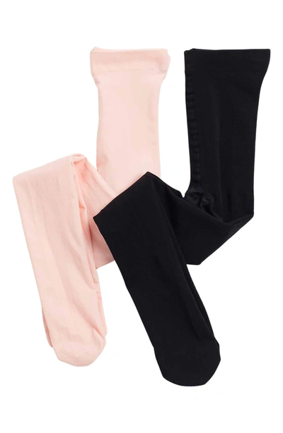 Harper Canyon Kids' Assorted Tights In Black- Pink Pack
