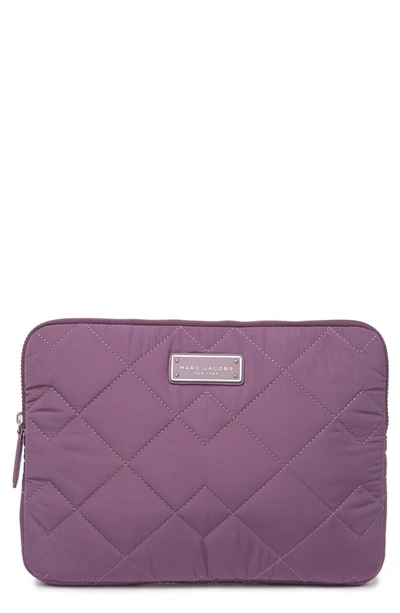 Marc Jacobs Quilted 13" Laptop Case In Deep Purple