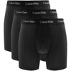 Calvin Klein 3-pack Low Rise Microfiber Stretch Boxer Briefs In Black