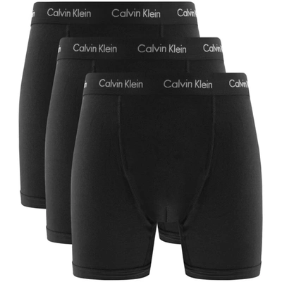 Calvin Klein Microfiber Stretch Low Rise Trunks - Pack Of 3 In Black