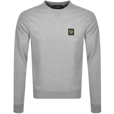 Belstaff Cotton Fleece Sweatshirt Grey Melange