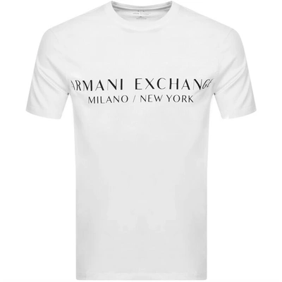 Armani Exchange Slim Crew Neck Logo T Shirt White
