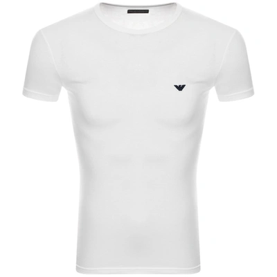 Armani Collezioni Emporio Armani Lounge Crew Neck T Shirt White