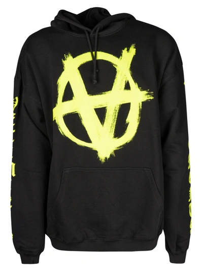 Vetements Anarchy Gothic Logo-print Hoodie In Black | ModeSens