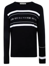 Alyx Contrast-logo Striped Jumper In Black/white