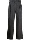MOLLY GODDARD HAMISH CROPPED WOOL TROUSERS