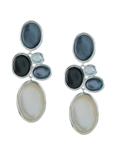 Ippolita Luce Stone Cluster Cascade Earrings In Silver