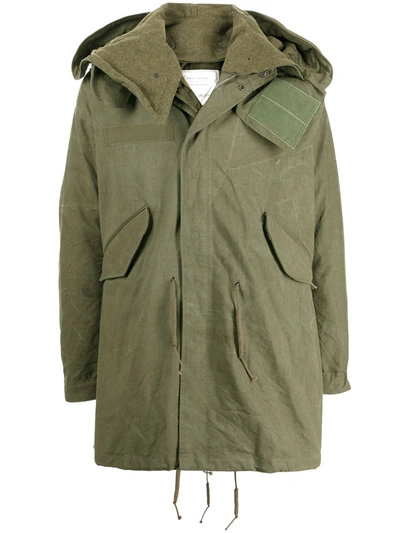 Readymade Hooded Fishtail Parka In Green