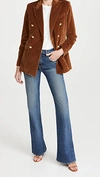 Nili Lotan Florence Distressed High-rise Flared Jeans In Classic Wash