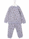 Moschino All-over Logo Print Tracksuit In Grey