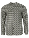 Dundas Regular Fit Deuce Shirt Monogram Print In Black