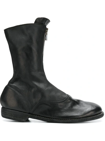 Guidi Black 310 Zipped Ankle Boots