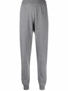 Fabiana Filippi Grey High-waist Knitted Track Trousers In Grey