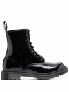 Dr. Martens' High-shine Ankle Boots In Black